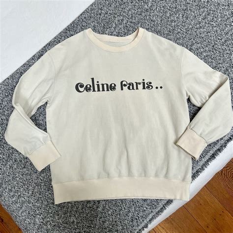 celine paris crew neck sweater in cotton 